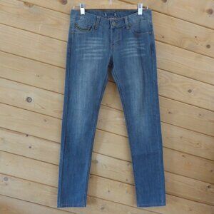 Burberry Brit Grange Straight Leg Dark Blue Denim Jeans 100% Cotton Size 28